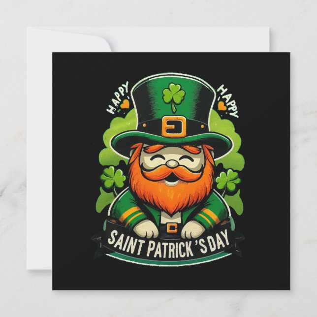 Frohen St. Patrick's Day Einladung (Rückseite)
