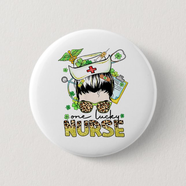 Frohen St. Patrick's Day Frauen und Männer  Button (Vorderseite)