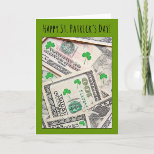 Frohen St. Patrick's Day für jeden Geldkarte Humor Feiertagskarte