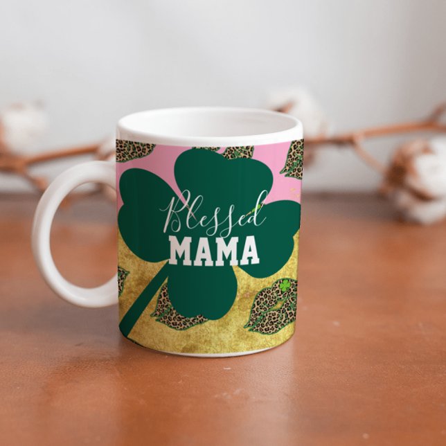 Frohen St. Patrick's Day Gesegnete Mutter Mama  Kaffeetasse (Von Creator hochgeladen)