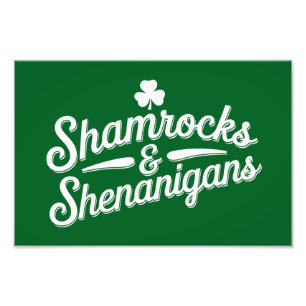 Frohen St. Patrick's Day Glücksklee&Scherereien Fotodruck