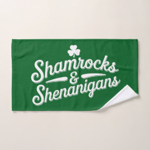 Frohen St. Patrick's Day Glücksklee&Scherereien Handtuch