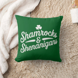 Frohen St. Patrick's Day Glücksklee&Scherereien Kissen