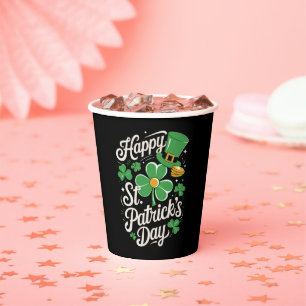 Frohen St. Patrick's Day irische Herkunft St Patty Pappbecher