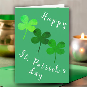 Frohen St. Patrick's Day Irischer Grüner Shamrock  Karte