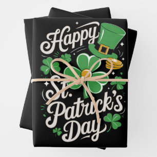 Frohen St. Patrick's Day Irisches Erbe St Patty's  Geschenkpapier Set