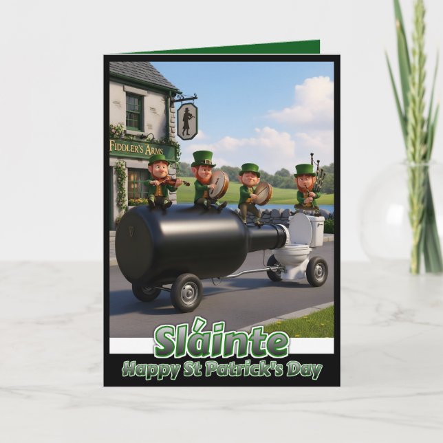 Frohen St. Patrick's Day Karte (Vorderseite)