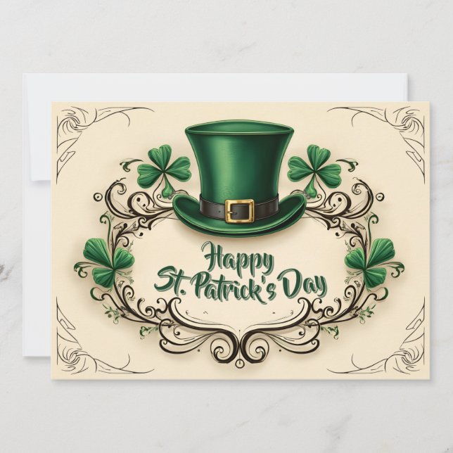 Frohen St. Patrick's Day Kleeblatt-Design (Vorderseite)