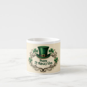 Frohen St. Patrick's Day Kleeblatt-Design Espressotasse