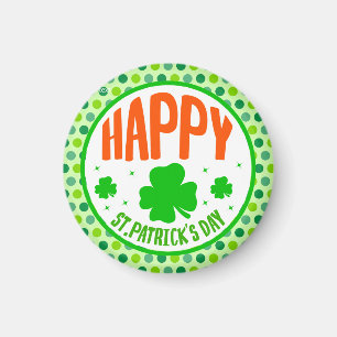 Frohen St. Patrick's Day Kreisdesign Magnet