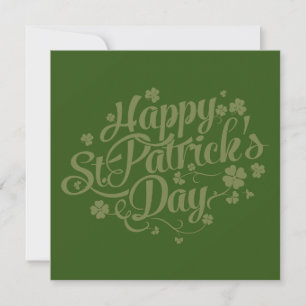 Frohen St. Patrick's Day // Leere Shamrock-Grüße Feiertagskarte