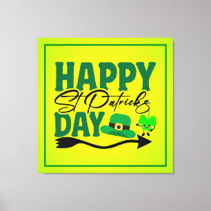 Frohen St. Patrick's Day Leinwanddruck