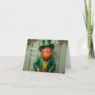 Frohen St. Patrick's Day Leprechaun Karte