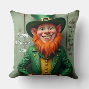 Frohen St. Patrick's Day Leprechaun Kissen