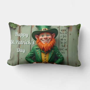 Frohen St. Patrick's Day Leprechaun Lendenkissen