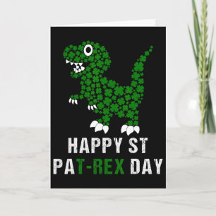 Frohen St. Patrick's Day Patrex T-Rex Dinosaur Lus Karte