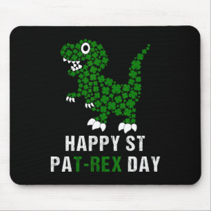 Frohen St. Patrick's Day Patrex T-Rex Dinosaur Lus Mousepad