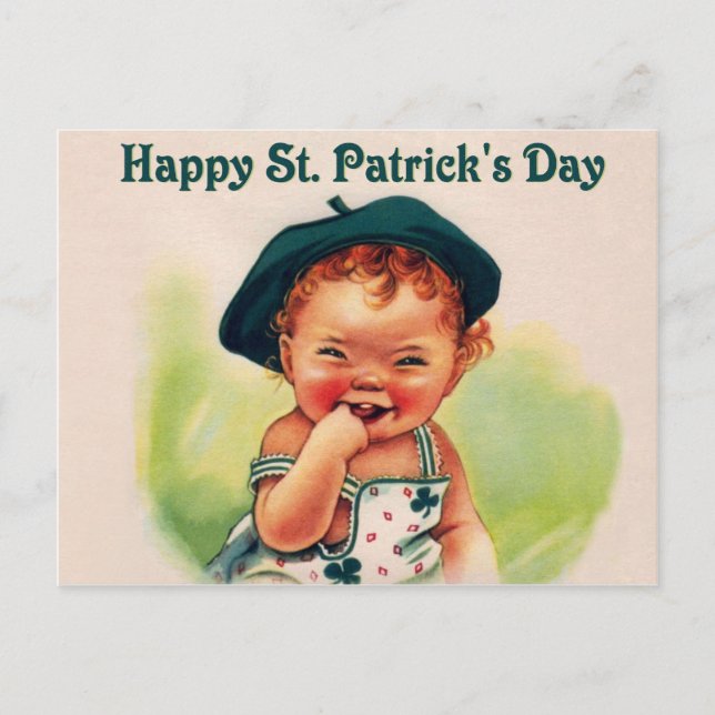 Frohen St. Patrick's Day Postkarte (Vorderseite)