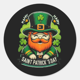 Frohen St. Patrick's Day Runder Aufkleber
