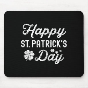 Frohen St. Patrick's Day Shamrock Glückliches Mädc Mousepad