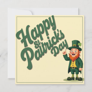 Frohen St. Patrick's Day Süßer Kobold Mitteilungskarte