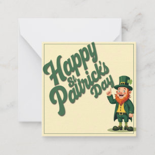 Frohen St. Patrick's Day Süßer Kobold Mitteilungskarte