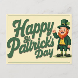 Frohen St. Patrick's Day Süßer Kobold Postkarte