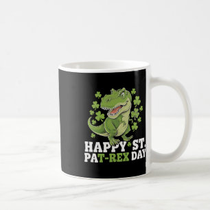 Frohen St. Patrick's Day T-Rex und Shamrocks St. P Kaffeetasse