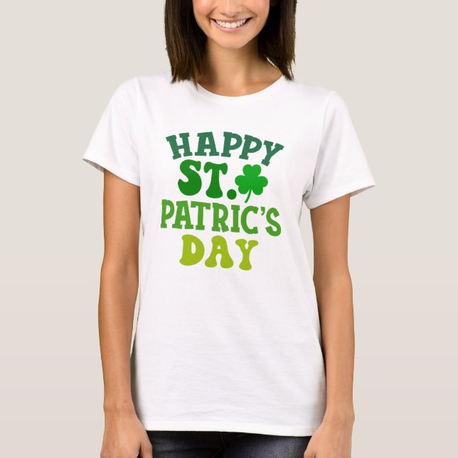 Frohen St. Patrick's Day  T-Shirt (Vorderseite)
