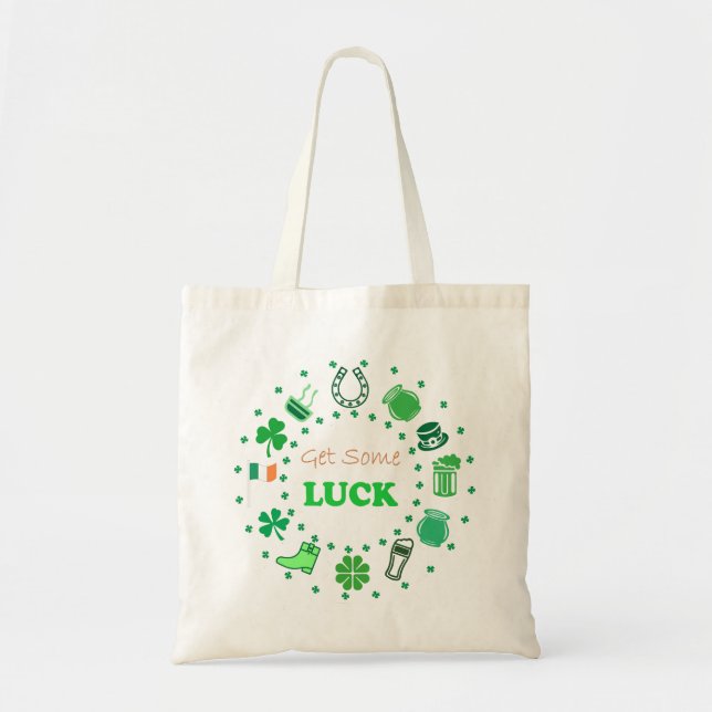 Frohen St. Patrick's Day  Tragetasche (Vorne)