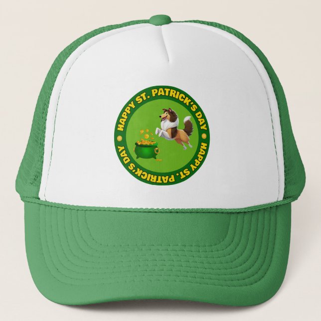 Frohen St. Patrick's Day Truckerkappe (Vorderseite)