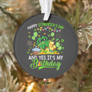 Frohen St. Patrick's Day und mein Geburtstags-Klee Ornament