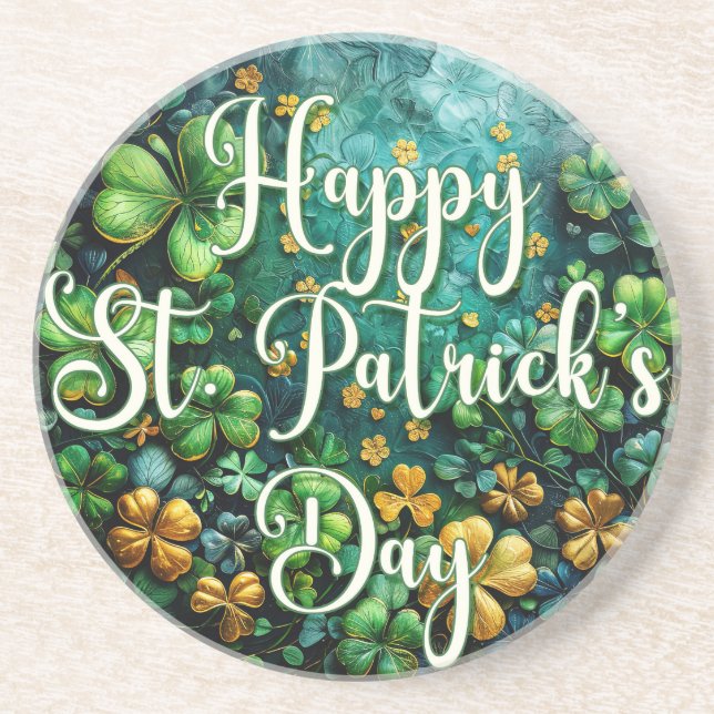 Frohen St. Patrick's Day Untersetzer (Vorne)