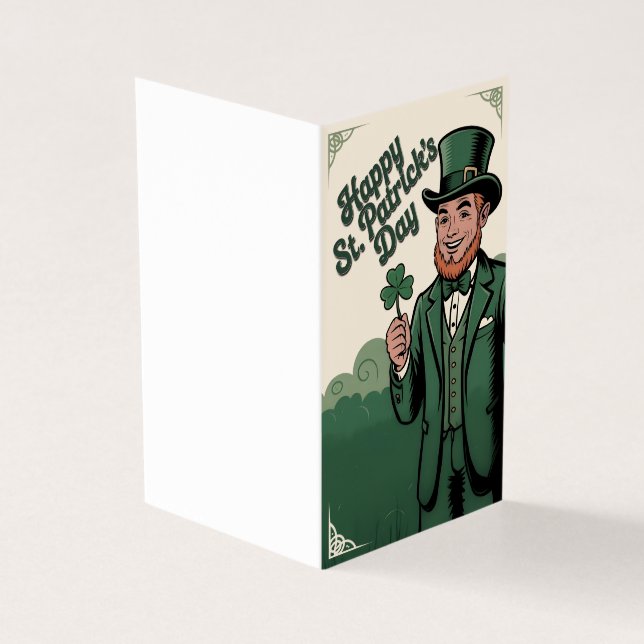 Frohen St. Patrick's Day Vintage Kobold (Vorderseite)