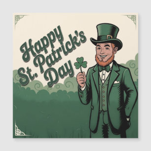 Frohen St. Patrick's Day Vintage Kobold Magnetkarte