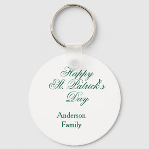 Frohen St. Patrick's Tag Familienname grün minimal Schlüsselanhänger