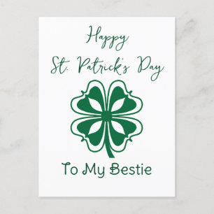 Frohen St. Patricks Tag Glückliche Shamrocks Einfa Feiertagspostkarte