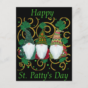 Frohen St. Patricks Tag GNOMES Postkarte
