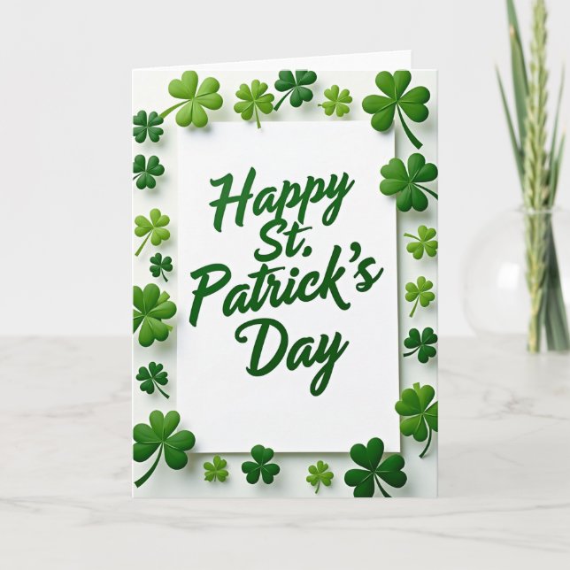 Frohen St. Patricks Tag Grüne Karte (Vorderseite)