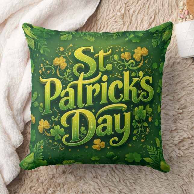 Frohen St. Patrick's Tag Kissen (Decke)