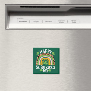 Frohen St. Patricks Tag Regenbogen Kleeblatt  Magnet