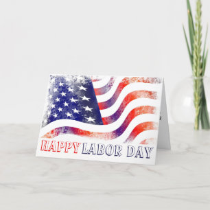 Frohen Tag der Arbeit Amerikanische Flagge  Karte