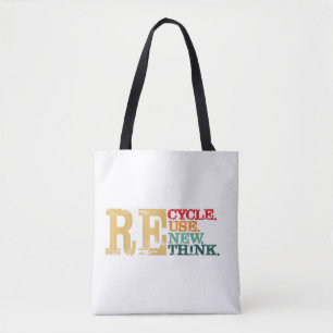 Frohen Tag der Erde Recyceln Wiederverwenden Erneu Tasche