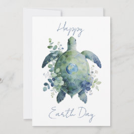 Frohen Tag der Erde Schildkröten-Design Feiertagskarte