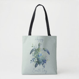 Frohen Tag der Erde-Schildkrötendesign Tasche