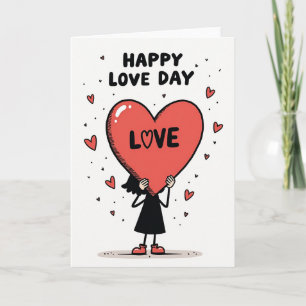 Frohen Tag der Liebe Herz Karte