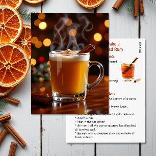Frohen Tag des heißen Rum mit Butter 17. Januar Postkarte