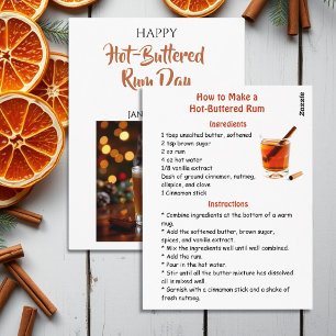 Frohen Tag des heißen Rum mit Butter 17. Januar Postkarte