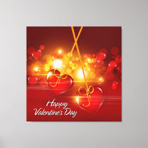 Frohen Valentinstag 17 Wrapped Canvas Leinwanddruck