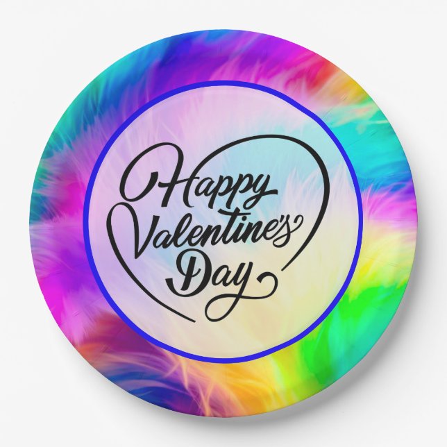 Frohen Valentinstag-23823 Pappteller (Vorderseite)
